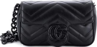 Gucci Marsupio GG Marmont in pelle matelass&eacute; - Nero