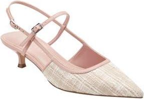 Marc Fisher Ceddy Slingback Pointed Toe Kitten Heel Pump in Light Pink at Nordstrom Rack, Size 5.5
