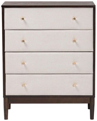 Baxton Studio Nikolai Mid-Century 4-Drawer Chest