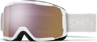 Smith Showcase Over the Glass ChromaPop 175mm Goggles in White Vapor /Rose Gold Mirror at Nordstrom