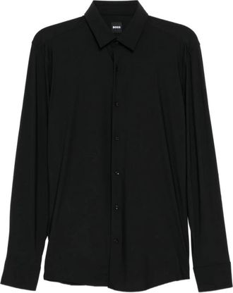 HUGO BOSS Casual Shirts - Heren - Casual Overhemden - Zwart - L - Overhemden