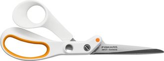 Fiskars Forbici Da Sarto Razor Edge, Lunghezza: 21 Cm, Lama In Acciaio Inossidabile/manici In Plastica, Bianco/arancione, Amplify,1070081