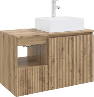 vidaXL Juego De Muebles De Ba&ntilde;o 2 Uds. Roble Artisan Vidaxl