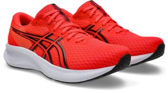 Asics Laufschuh ASICS PATRIOT 14, Damen, Gr. 43,5, schwarz (flash rot, schwarz), Textil, Schuhe Laufschuh