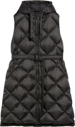 Max Mara Midi Vest - Dames - Bodywarmers - Zwart - M - Nylon - Jassen