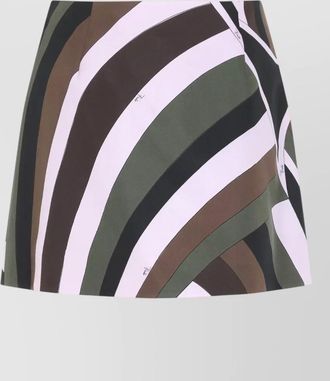 Pucci silk printed wrap mini skirt
