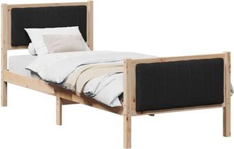 vidaXL Estructura De Cama Con Cabecera Marr&oacute;n Y Negro 80 X 200 Cm Vidaxl