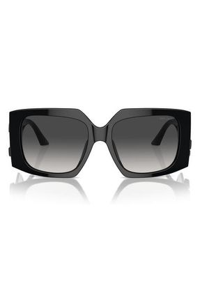 Jimmy Choo London 55mm Gradient Butterfly Sunglasses in Black /Gradient Grey at Nordstrom