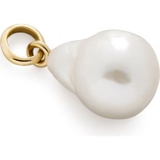 Monica Vinader Nura Baroque Pearl Charm in 14Kt Solid Gold /Pearl at Nordstrom