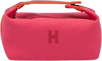 Herm&egrave;s Pre-owned Mini Bags, female, Pink, Size: ONE SIZE Pre-owned Vintage Canvas Mini Bag