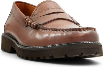 Brooks Brothers Bleecker Lug Sole Penny Loafer in Cognac at Nordstrom Rack, Size 10.5