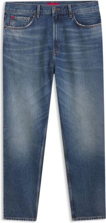 HUGO BOSS Relaxed-tapered-fit jeans in blue Egyptian-cotton denim