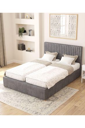 Aspire Home Accents Grant Electric Adjustable Bed Upholstered in Plush Velvet Fabric with Pocket Sprung Mattress UK Made in Grey | Size: King