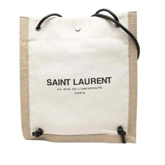 Saint Laurent Pre-owned Bucket Bags, female, White, Size: ONE SIZE Pre-owned Canvas Shoulder Bucket Bag