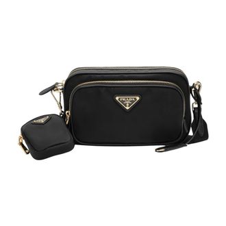 Prada Bolso Cruzado Re-Nylon - Bags - Mujer - Negro - ONE SIZE