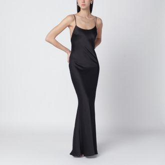 Andamane Black Ninfea dress with back draping