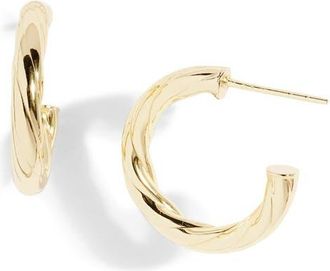 Argento Vivo Twisted Hoop Earrings in Gold at Nordstrom