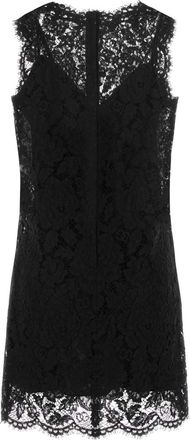 Dolce & Gabbana Womens Corto Dress Black Viscose Cotton Nylon