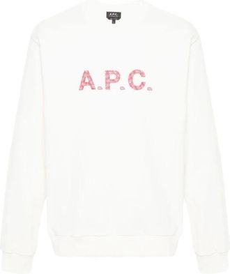 A.P.C. Zachte Weft Fleece Sweatshirt - Heren - Sweatshirts - Wit - L - Hoodies & sweatvesten