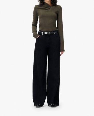 Iro Mala Asymmetrical Top In Military Khaki