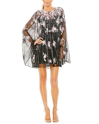 Mac Duggal High Neck Embellished Trapeze Dress