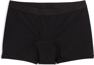 TomboyX First Line Stretch Cotton Period 4.5-Inch Trunks in All Black at Nordstrom, Size X-Large