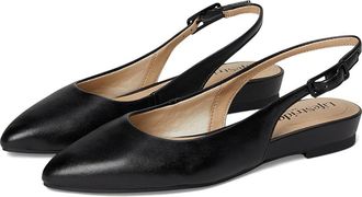 Life Stride Percy Slingback Womens Flat Shoes Black : 7.5 M (B), Leather