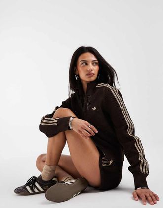 adidas Originals Top sportivo marrone alluncinetto