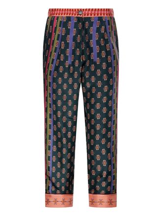 Franco Ferrari floral-print trousers - women - Fabric - S - Black