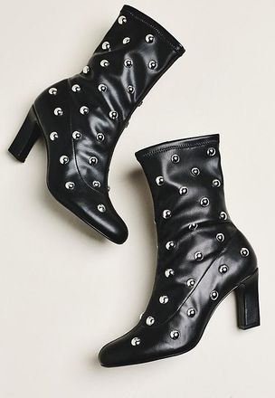 Maeve Studded Stretch Ankle Boots