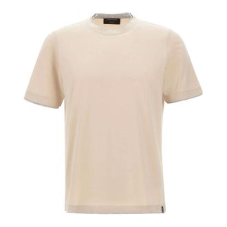 Gran Sasso Crew Neck T-Shirt - male - Gran Sasso - T-Shirts - Beige - 4XL - Tops
