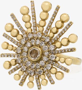 Mindi Mond 18K Yellow Gold Spoke Diamond Ring - Womens - Diamond/18kt Yellow Gold