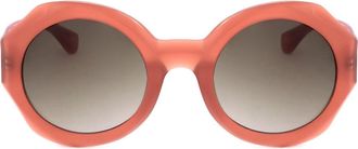 Linda Farrow DRIES VAN NOTEN DVN61 C3 Womens Sunglasses Orange Size 50