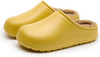 Generic Mens Womens Slippers Slip-On Fleece Lined Couple Indoor Slippers Outdoor Non-Slip Platform House Shoes Cozy Winter Warm Footwear Lightweight size 4.5