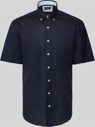 Fynch-Hatton Fynch-Hatton Freizeithemd mit Knopfleiste in Marine, Größe 3XL