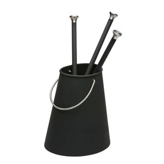 Mors&oslash; Ellipse Kaminbesteck-Set, schwarz (4-tlg.)