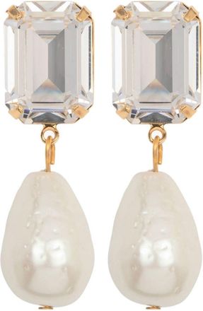 Jennifer Behr Liana earrings - women - Baroque Pearl/18kt Gold Plated Brass - One Size - White