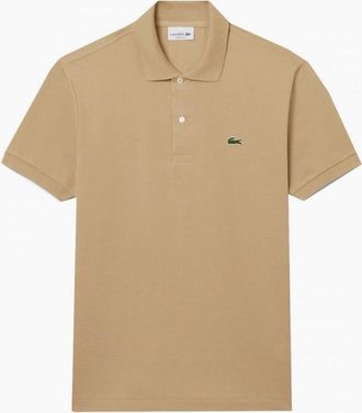 Lacoste Mens Lacoste Mens Beige Classic Short Sleeved Polo Shirt - Tan - Size: 42