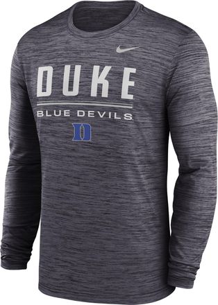 Nike Duke Sideline Velocity Nike Mens Dri-FIT College T-Shirt in Black | 02EQ00ADU-FG7
