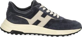 Hogan Blue Suede Low-Top Sneakers