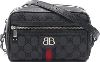 Balenciaga x Gucci Borsa a tracolla The Hacker Project Web Line anni 2010 - Nero