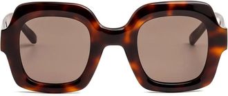 Kaleos Occhiali da sole squadrati con effetto tartarugato - Marrone