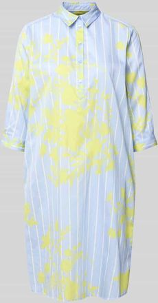 Milano Milano Italy Knielanges Hemdblusenkleid mit kurzer Knopfleiste in Hellblau, Gr&ouml;&szlig;e 36