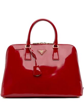 Prada Borsa a tracolla Spazzolato Promenade grande anni 10-25 - Rosso