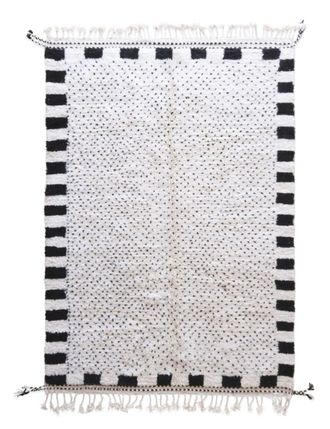 AFK Living Alfombra bereber l&iacute;neas gr&aacute;ficas de lana 218 x 322 cm
