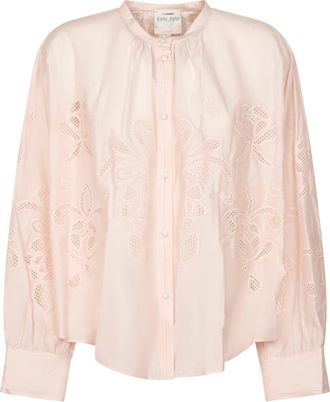 Forte_Forte Intricate Embroidered Voile Bohemian Blouse