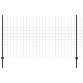 Berkfield Home Euro Fence with 10 U Posts Grey 1, 4x10 m Steel