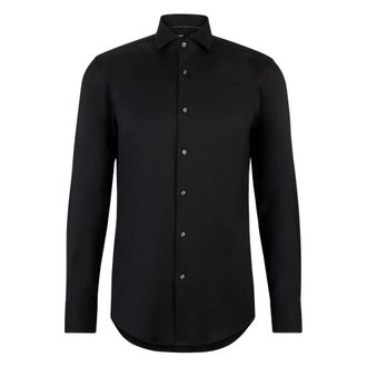 HUGO BOSS Elegantes Hemd - Heren - Casual Overhemden - Zwart - M - Katoen - Overhemden