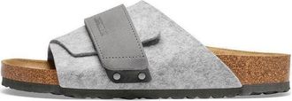 Birkenstock Kyoto Natural Leather Felt Narrow Fit Light Grey 1025744