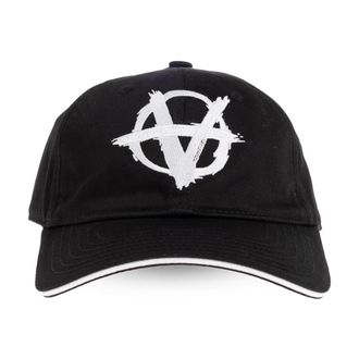 VETEMENTS Accessoires, Heren, Zwart, ONE Size, Katoen, Baseballpet met logo
